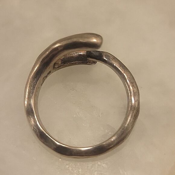 NWT Elizabeth James Olsen Twins Curled Wishbone Sterling Silver Boho Ring Sz 8 - Picture 2 of 6